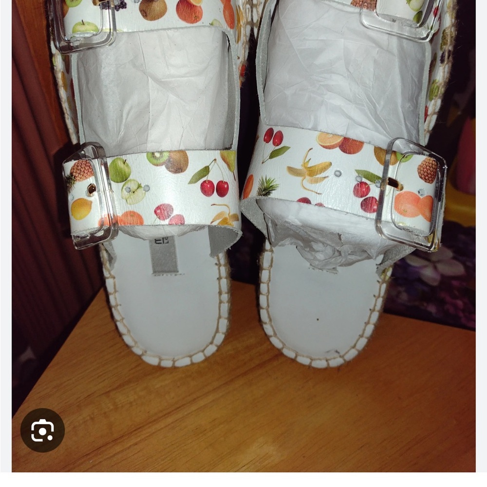 Miista fruit print London buckle Sandals